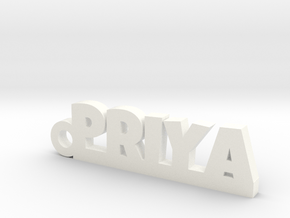 PRIYA_keychain_Lucky in White Processed Versatile Plastic