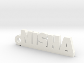 NISHA_keychain_Lucky in White Processed Versatile Plastic