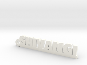 SHIVANGI_keychain_Lucky in White Processed Versatile Plastic