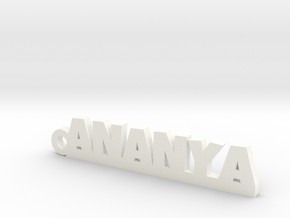 ANANYA_keychain_Lucky in White Processed Versatile Plastic