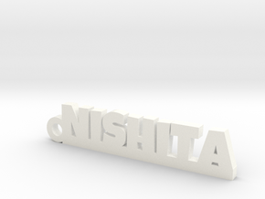 NISHITA_keychain_Lucky in White Processed Versatile Plastic