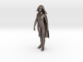 Melissa Benoist Supergirl Sculpture in Polished Bronzed-Silver Steel: Extra Small