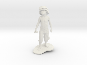 Schoony - Boy Soldier (10cm Tall) in White Natural Versatile Plastic
