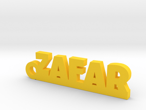 ZAFAR_keychain_Lucky in Yellow Processed Versatile Plastic