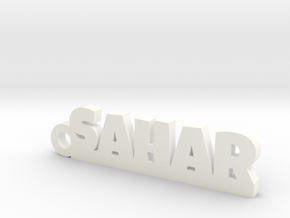 SAHAR_keychain_Lucky in Polished and Bronzed Black Steel