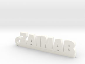 ZAINAB_keychain_Lucky in White Processed Versatile Plastic