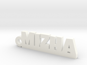 MIZHA_keychain_Lucky in White Processed Versatile Plastic