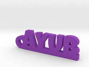 AYUB_keychain_Lucky in Purple Processed Versatile Plastic
