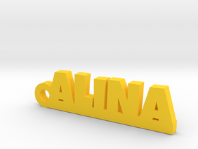 ALINA_keychain_Lucky in Yellow Processed Versatile Plastic