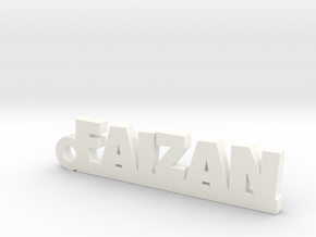 FAIZAN_keychain_Lucky in White Processed Versatile Plastic