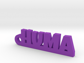 HUMA_keychain_Lucky in Polished and Bronzed Black Steel