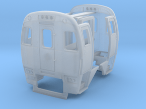 HO SPV-2000 End Set Amtrak Version in Smooth Fine Detail Plastic