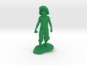 Schoony - Boy Soldier (15cm Tall) in Green Processed Versatile Plastic