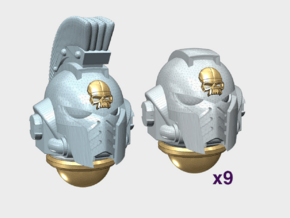 10x Skull - G:10 Prime Helmets : Squad 1 in Tan Fine Detail Plastic