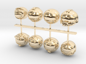 SpaceHelmet SET in 14k Gold Plated Brass