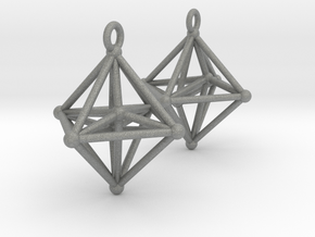 Hyperoctahedron Earrings in Gray PA12