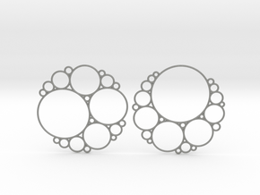 Bubbly Apollonian Earrings in Gray PA12