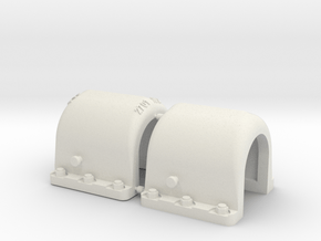 1/16 Tiger 1 Exhaust armoured guards in White Natural Versatile Plastic