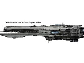 UNSC Deliverance-Class Assault Frigate in Tan Fine Detail Plastic