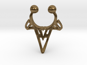 Tribal Arrowhead Nose Ring in Natural Bronze