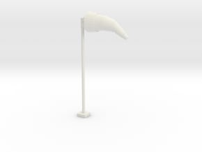 Airport Windsock and Pole 1/76 in White Natural Versatile Plastic