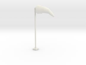 Airport Windsock and Pole 1/64 in White Natural Versatile Plastic