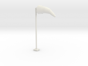 Airport Windsock and Pole 1/43 in White Natural Versatile Plastic