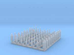 Bottles 1/87 scale in Smooth Fine Detail Plastic
