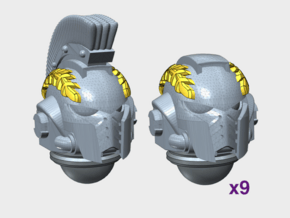10x Laurels - G:10 Prime Helmets : Squad 1 in Smooth Fine Detail Plastic