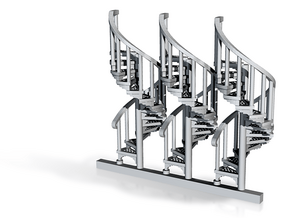 s-100fs-spiral-stairs-market-x3 in Tan Fine Detail Plastic