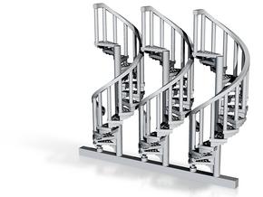 s-100fs-spiral-stairs-market-lh-x3 in Tan Fine Detail Plastic