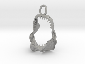 white shark jaw pendant in Aluminum