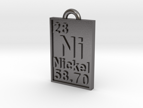 Nickel Periodic Table Pendant in Polished Nickel Steel