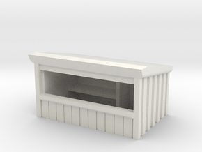 Wooden Market Stall 1/87 in White Natural Versatile Plastic