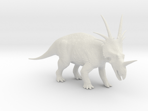 Styracosaurus 1/50 or 1/25 Scale Model - Colored in White Natural Versatile Plastic: Small
