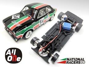Chassi - BRM Ford Escort MK1 (AiO-Aw) in Black PA12