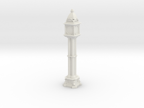 Victorian cast iron clock tower in White Natural Versatile Plastic