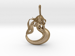 Hook Mermaid in Polished Gold Steel