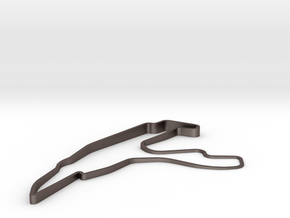 Spa Francorchamps in 3D with elevation in Polished Bronzed-Silver Steel