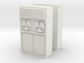 Old Computer Bank (x2) 1/76 in White Natural Versatile Plastic