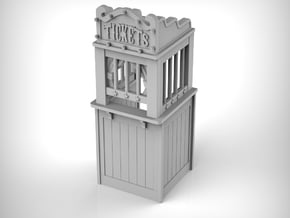 Carnival Ticket Booth 01. 1:24 Scale in White Natural Versatile Plastic