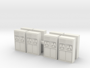 Old Computer Bank (x8) 1/144 in White Natural Versatile Plastic