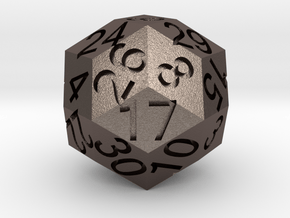 D30 Solid in Polished Bronzed Silver Steel