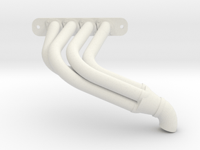 Axial SMT10 Exhaust Headers / Pipes V2 (Right) in White Natural Versatile Plastic