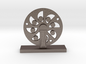 Da Vinci's Wheel in Polished Bronzed Silver Steel