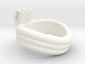 Cherry Keeper Ring - 50mm Triple in White Processed Versatile Plastic