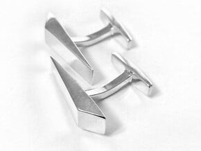 007 Cufflinks remodel in Polished Silver