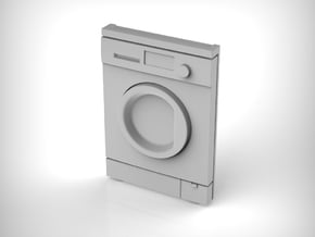Washing Machine  02. 1:12 Scale in White Natural Versatile Plastic