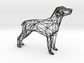 Dog Wire Sculpture in Black Natural Versatile Plastic