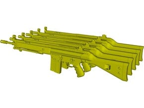 1/12 scale Heckler & Koch G-3A3 rifles A x 5 in Tan Fine Detail Plastic